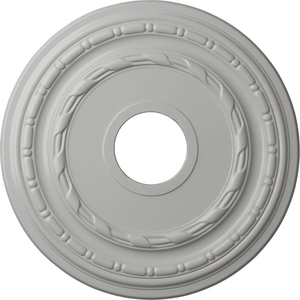 Ekena Millwork Dublin Ceiling Medallion (Fits Canopies up to 8 1/4"), Hnd-Painted Frost, 15 3/8"OD x 3 5/8"ID x 1"P CM15DUFRF - main